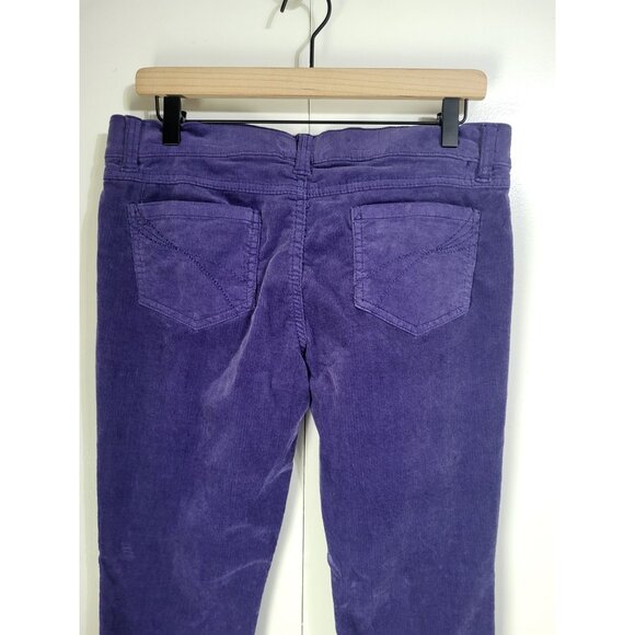 SO Kohls Purple Corduroy Pants Juniors SZ 11 Low Rise Straight Leg Boho y2k - Picture 5 of 11